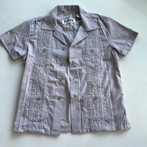 Kids  Grey Guayabera